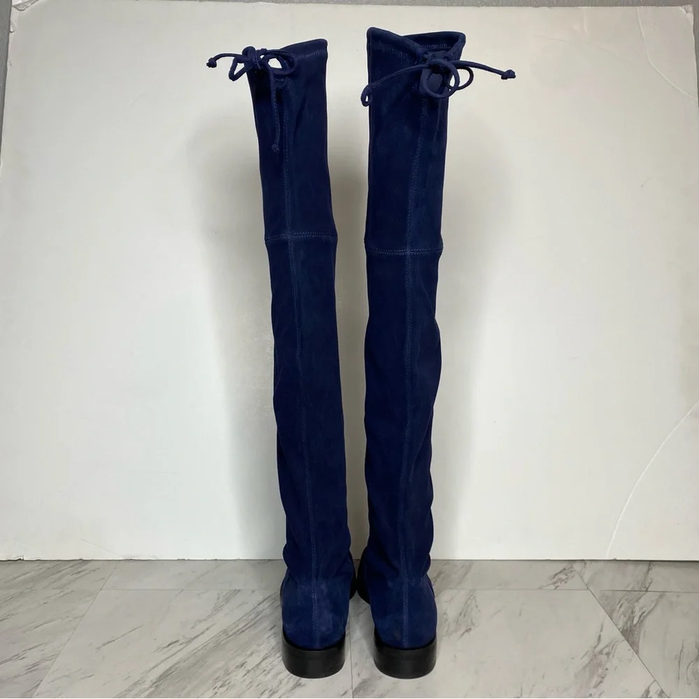 Stuart Weitzman Blue Suede Over The Knee Boot 7B